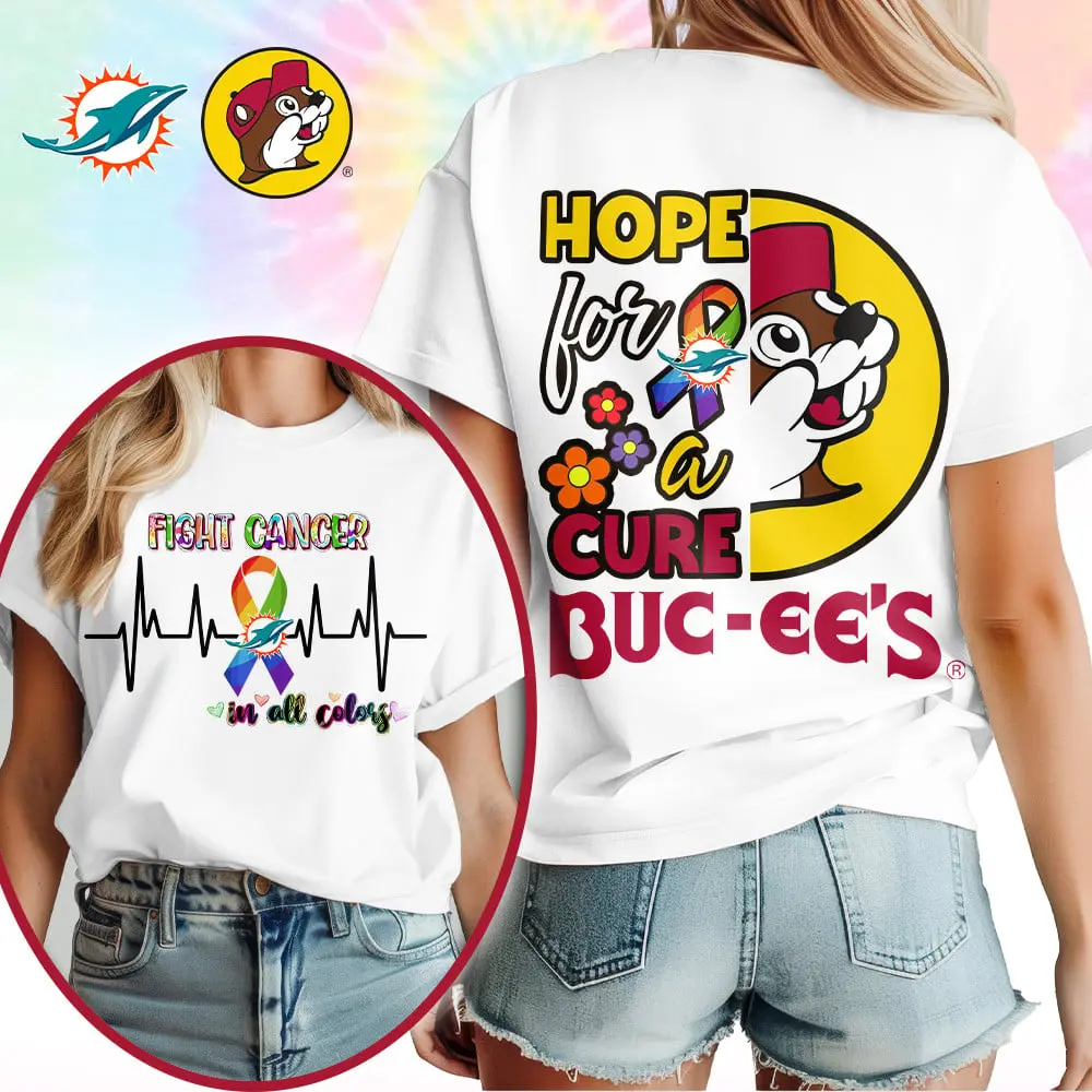 Miami Dolphins | Premium NFL Bucee Cancer Awareness Woman Shirt