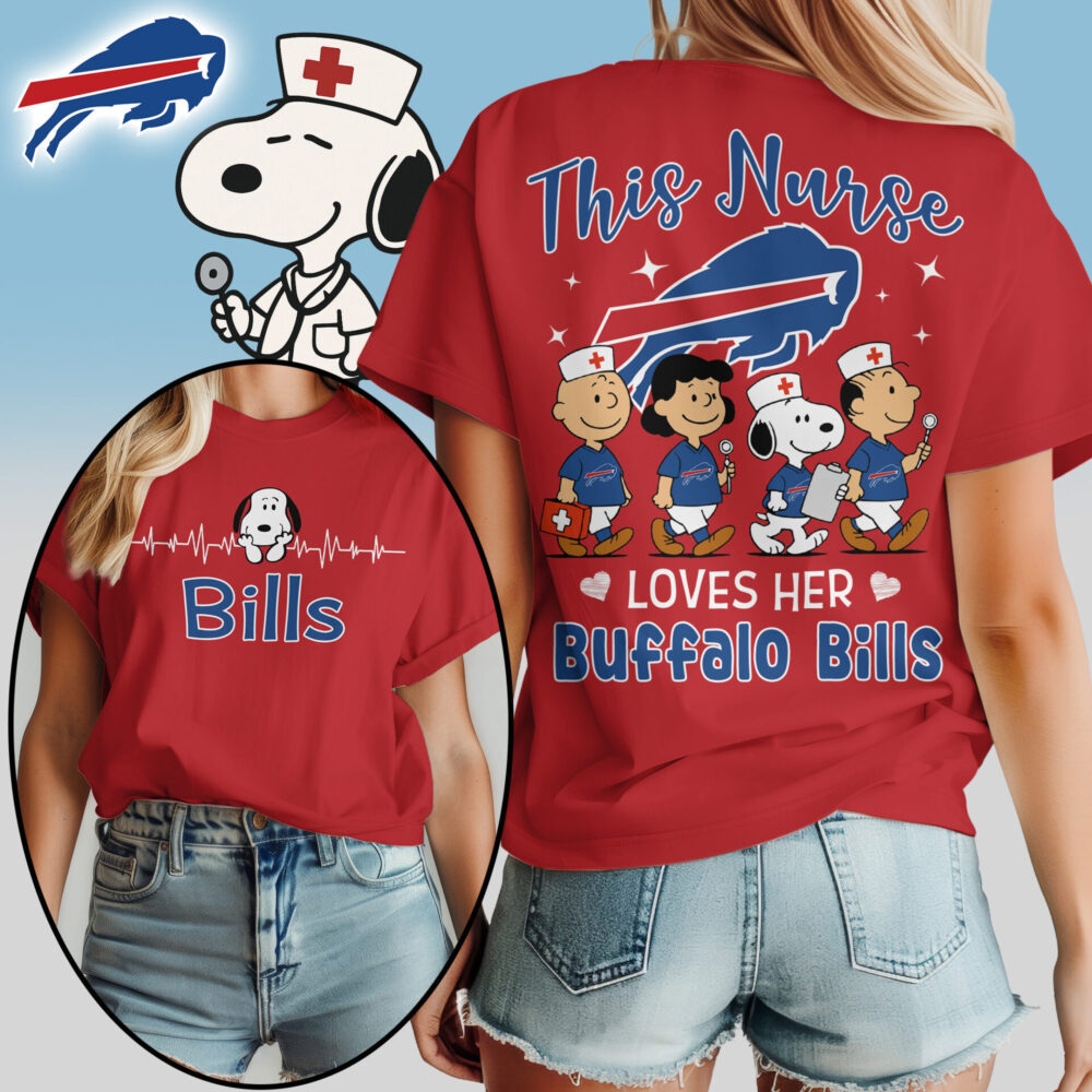Buffalo Bills | Premium NFL Snoopy Nurse Appreciation Woman Shirt