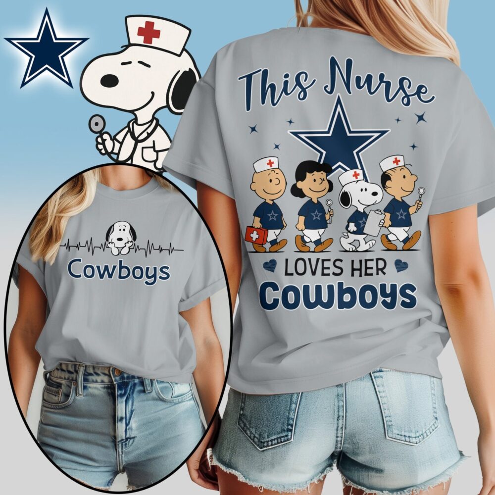 Dallas Cowboys | Premium NFL Snoopy Nurse Appreciation Woman Shirt