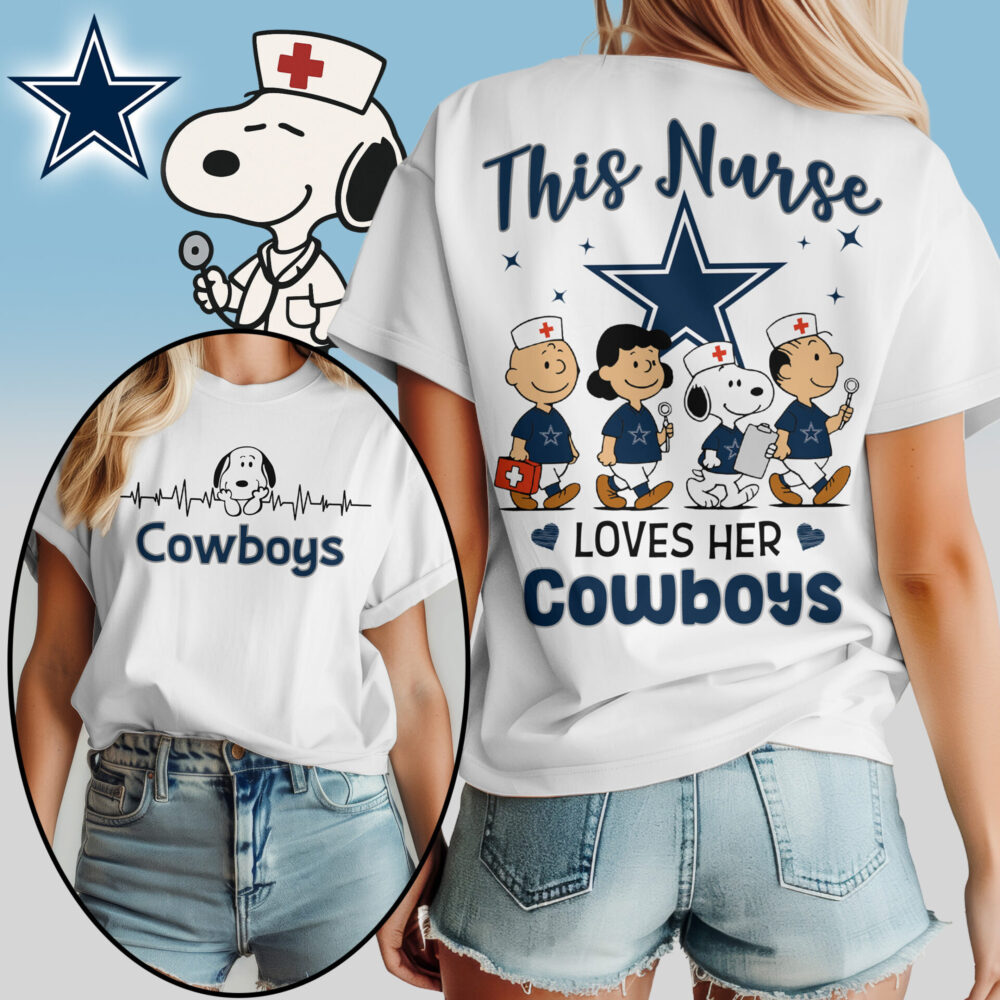 Dallas Cowboys | Premium NFL Snoopy Nurse Appreciation Woman Shirt