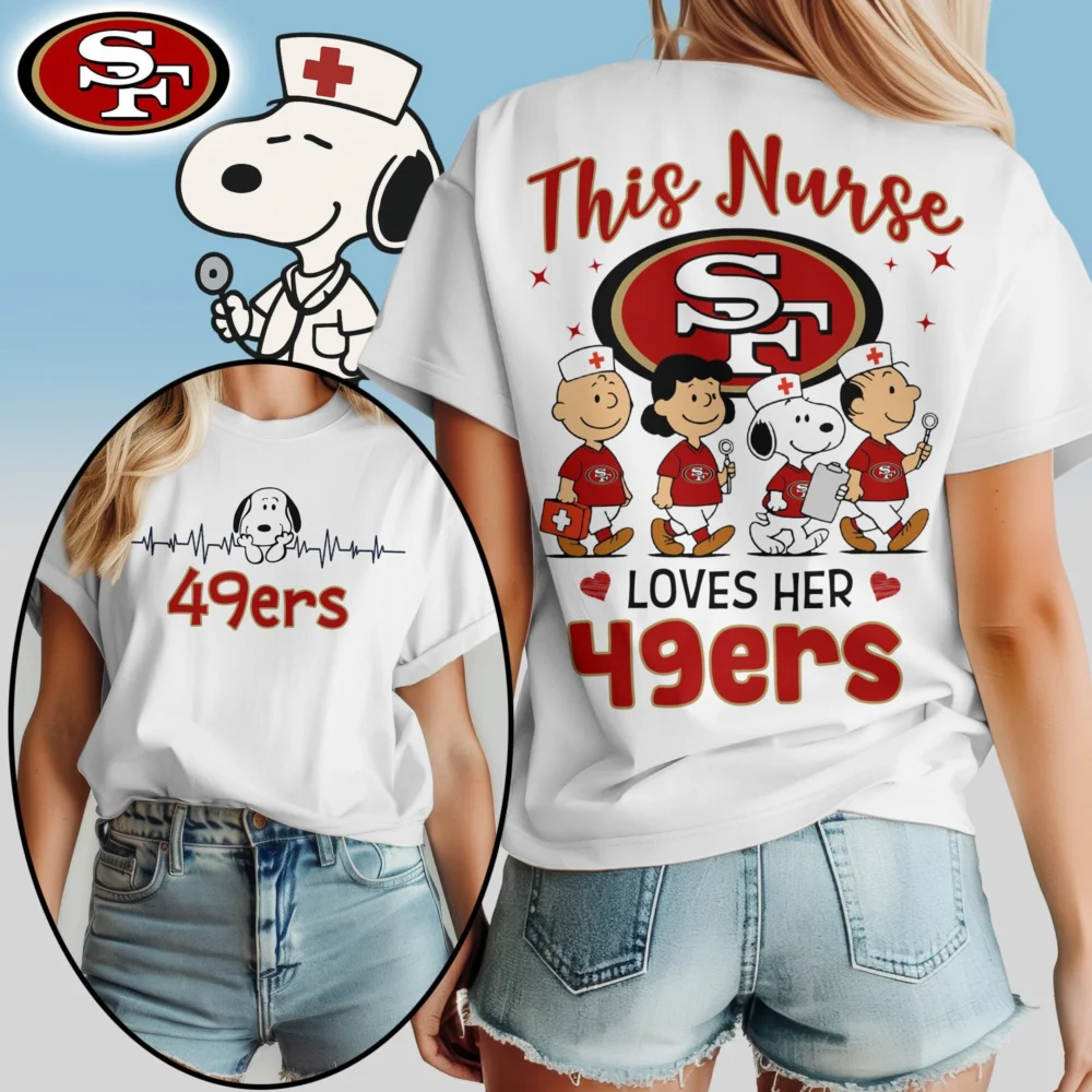 San Francisco 49ers | Premium NFL Snoopy Nurse Appreciation Woman Shirt