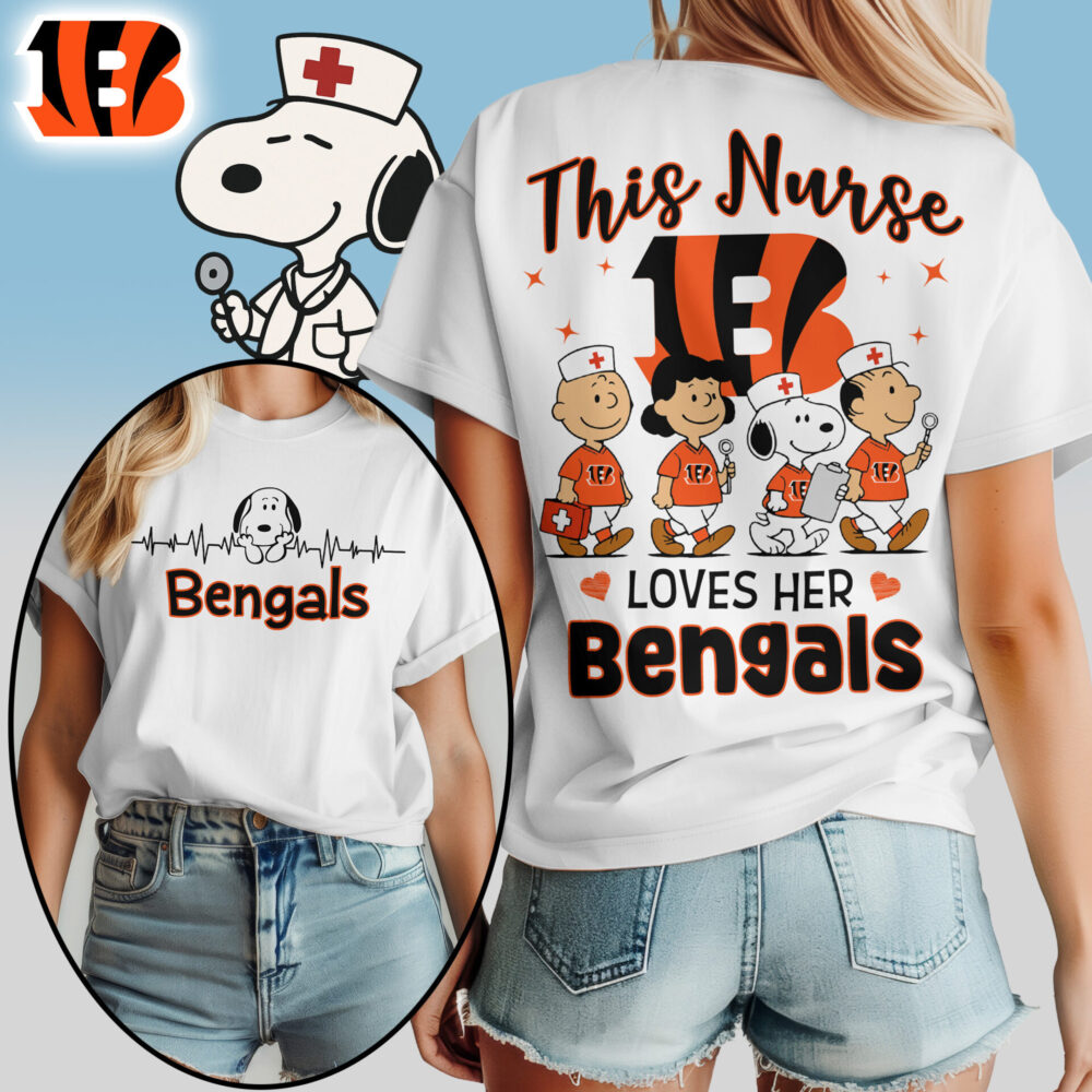 Cincinnati Bengals | Premium NFL Snoopy Nurse Appreciation Woman Shirt
