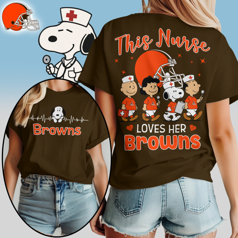Cleveland Browns | Premium NFL Snoopy Nurse Appreciation Woman Shirt