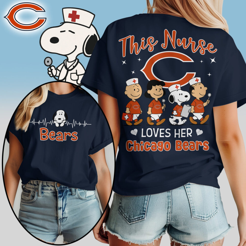 Chicago Bears | Premium NFL Snoopy Nurse Appreciation Woman Shirt