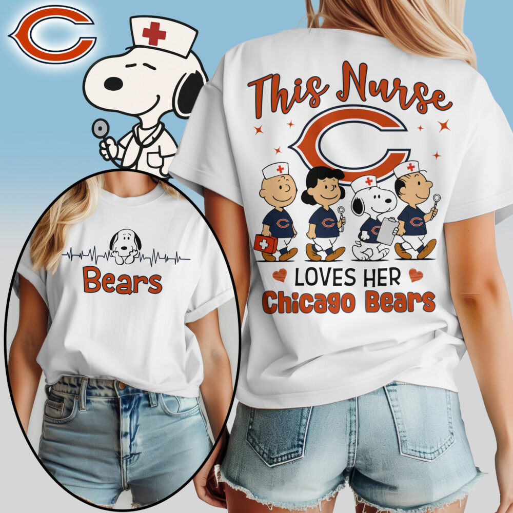 Chicago Bears | Premium NFL Snoopy Nurse Appreciation Woman Shirt