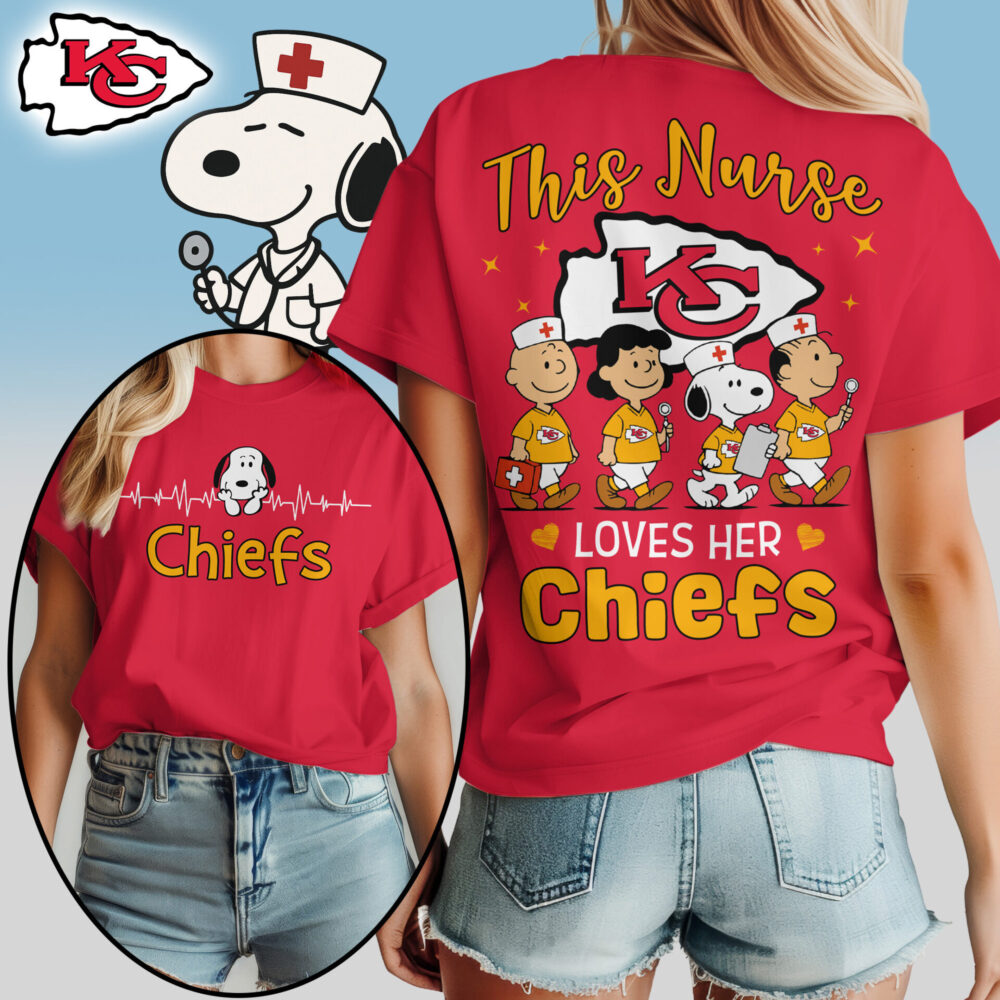 Kansas City Chiefs | Premium NFL Snoopy Nurse Appreciation Woman Shirt