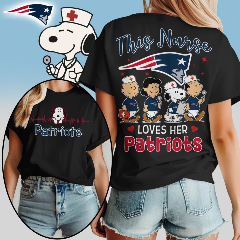 New England Patriots | Premium NFL Snoopy Nurse Appreciation Woman Shirt