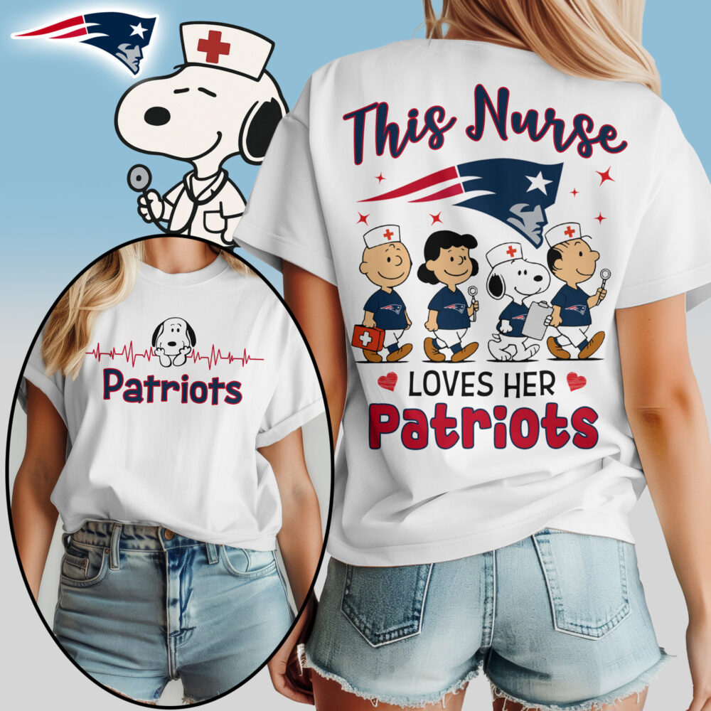 New England Patriots | Premium NFL Snoopy Nurse Appreciation Woman Shirt
