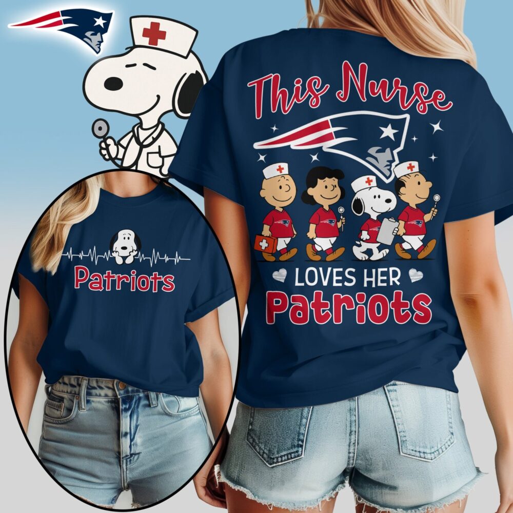 New England Patriots | Premium NFL Snoopy Nurse Appreciation Woman Shirt