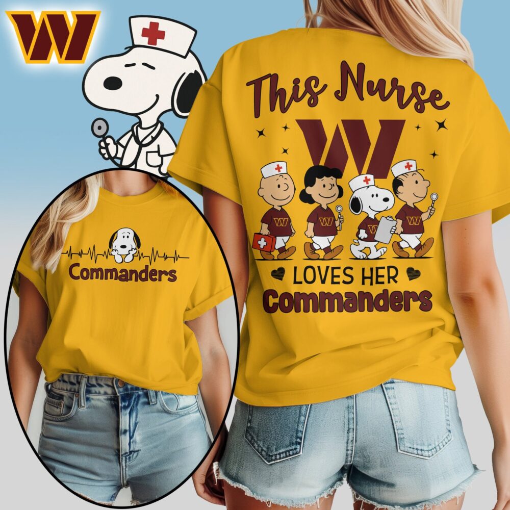 Washington Commanders | Premium NFL Snoopy Nurse Appreciation Woman Shirt