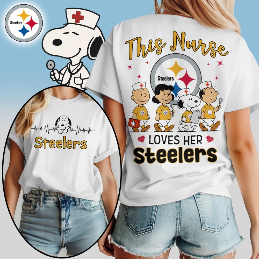 Pittsburgh Steelers | Premium NFL Snoopy Nurse Appreciation Woman Shirt