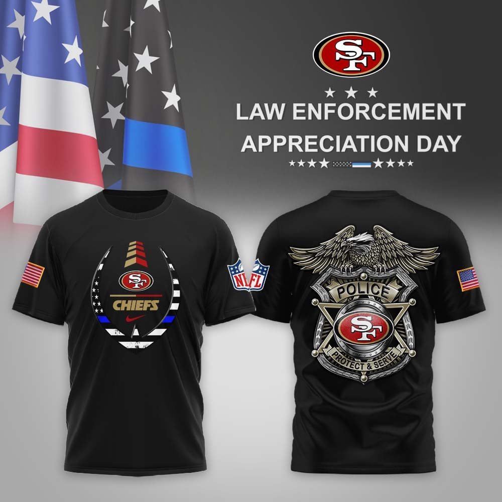 San Francisco 49ers | Premium NFL Law Enforcement Appreciation Day 3D Shirt MM