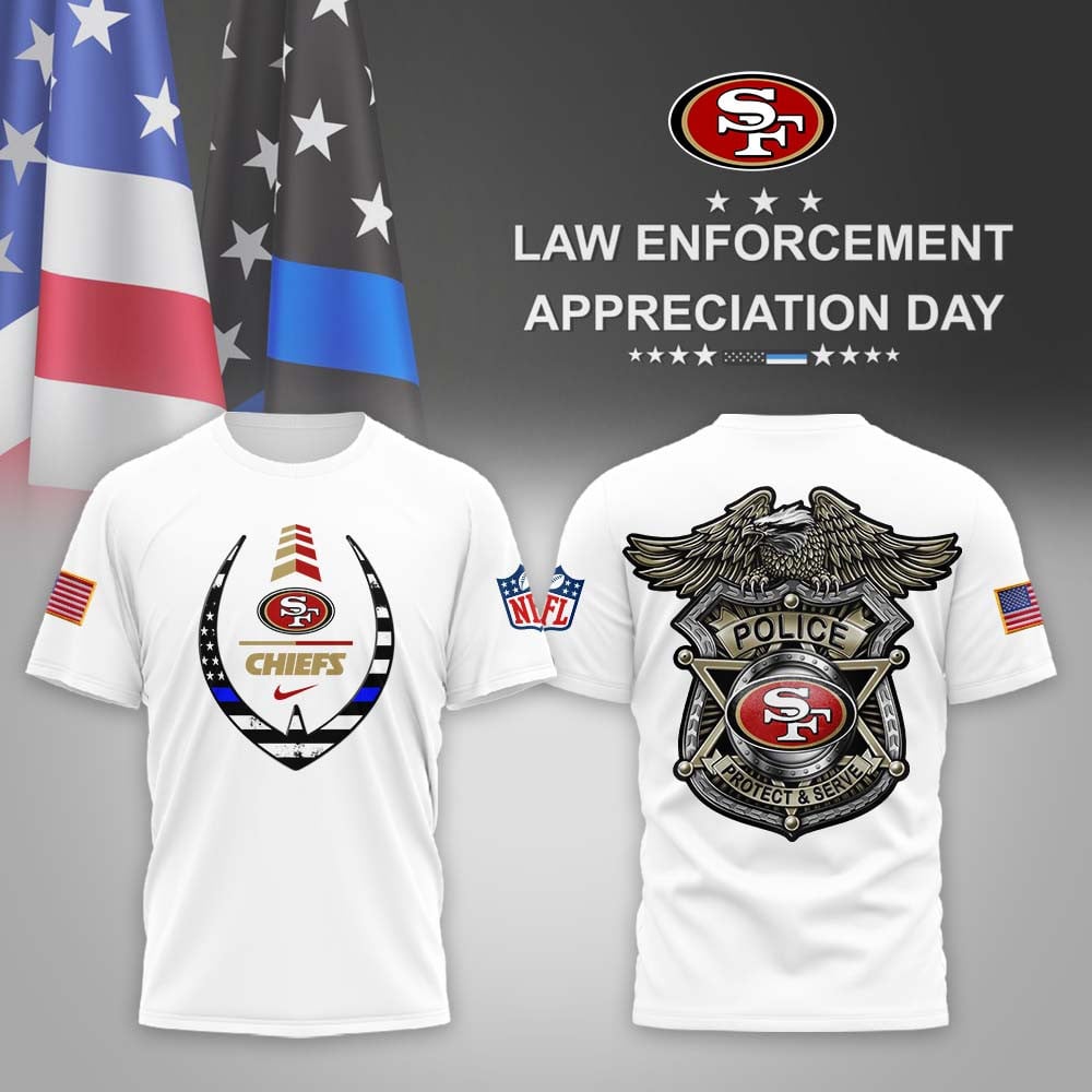 San Francisco 49ers | Premium NFL Law Enforcement Appreciation Day 3D Shirt MM