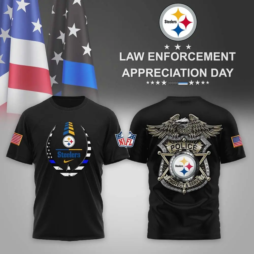 Pittsburgh Steelers | Premium NFL Law Enforcement Appreciation Day 3D Shirt MM