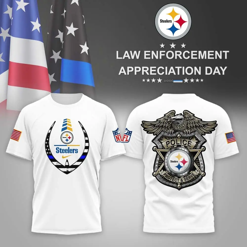 Pittsburgh Steelers | Premium NFL Law Enforcement Appreciation Day 3D Shirt MM