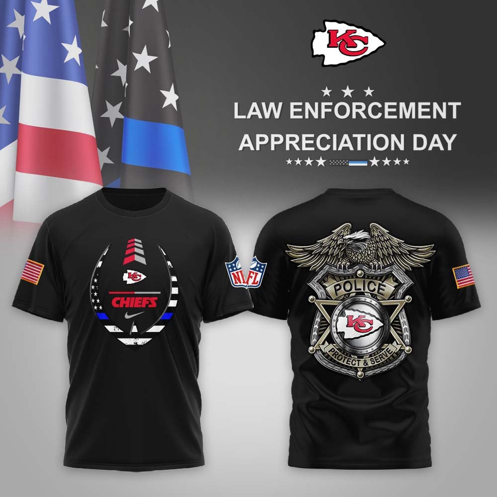 Kansas City Chiefs | Premium NFL Law Enforcement Appreciation Day 3D Shirt MM