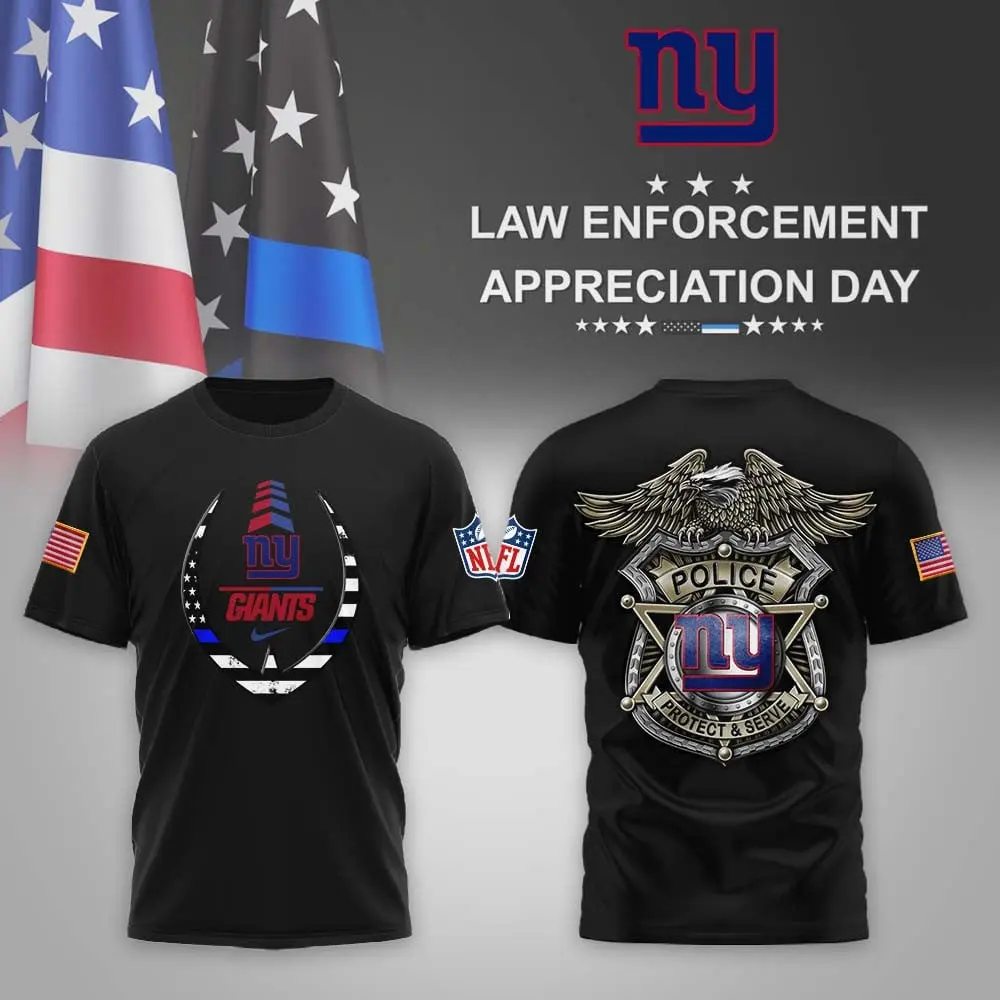 New York Giants | Premium NFL Law Enforcement Appreciation Day 3D Shirt MM