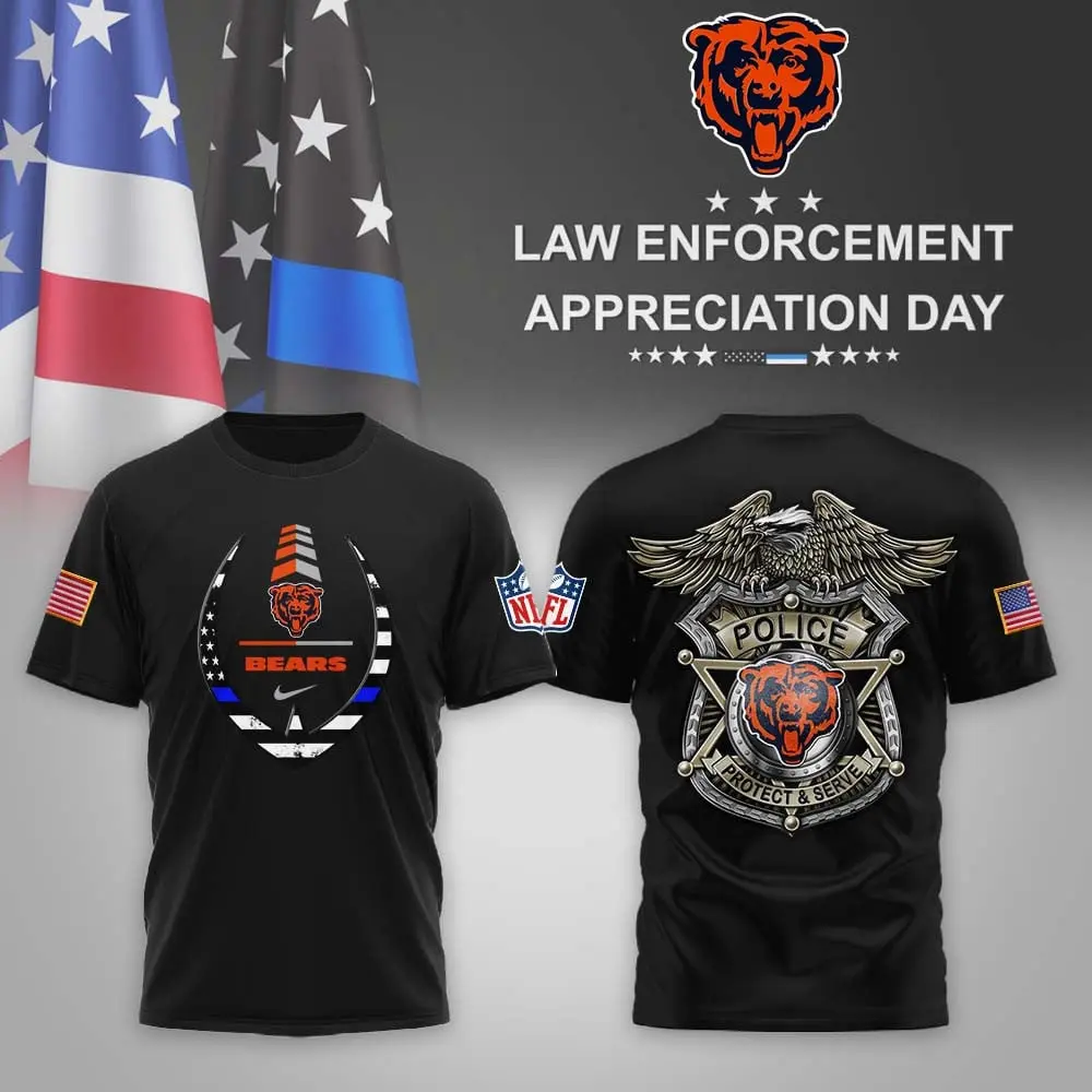 Chicago Bears | Premium NFL Law Enforcement Appreciation Day 3D Shirt MM