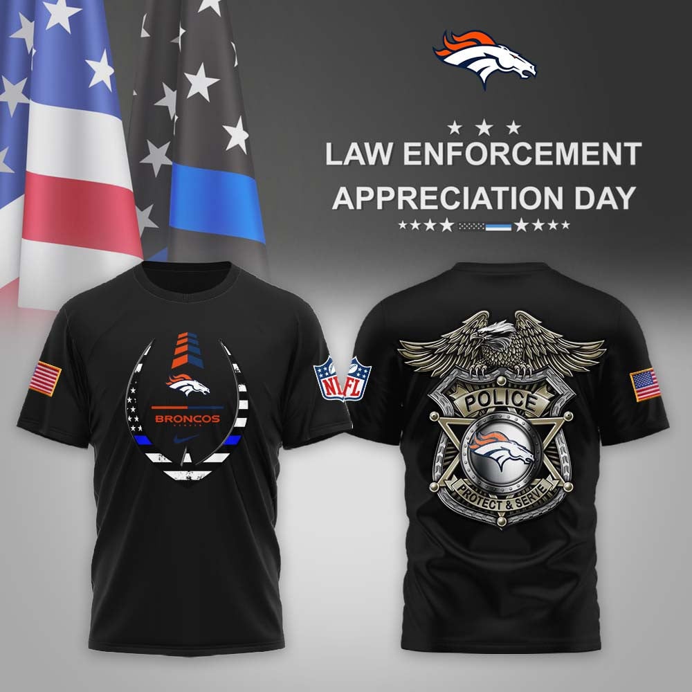 Denver Broncos | Premium NFL Law Enforcement Appreciation Day 3D Shirt MM