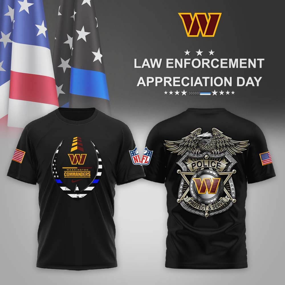Washington Commanders | Premium NFL Law Enforcement Appreciation Day 3D Shirt MM