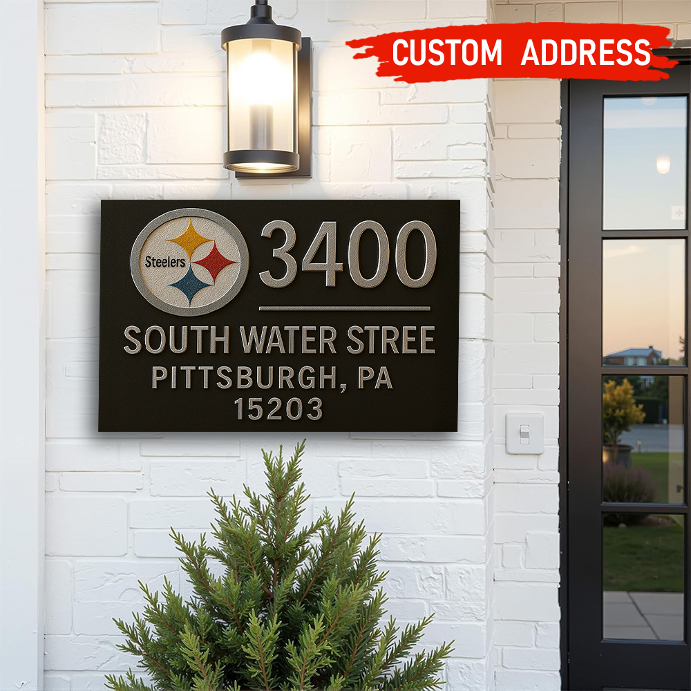 Pittsburgh Steelers | Premium NFL Address Sign HI