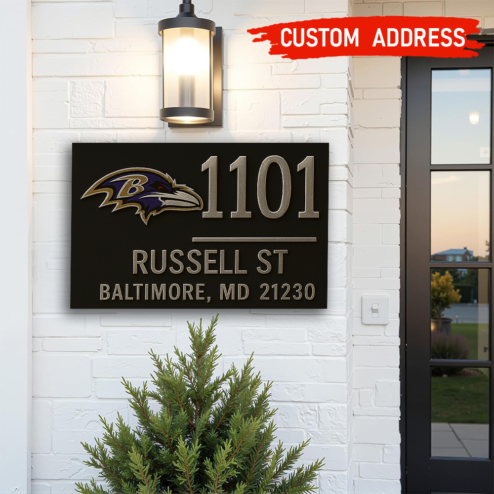 Baltimore Ravens | Premium NFL Address Sign HI