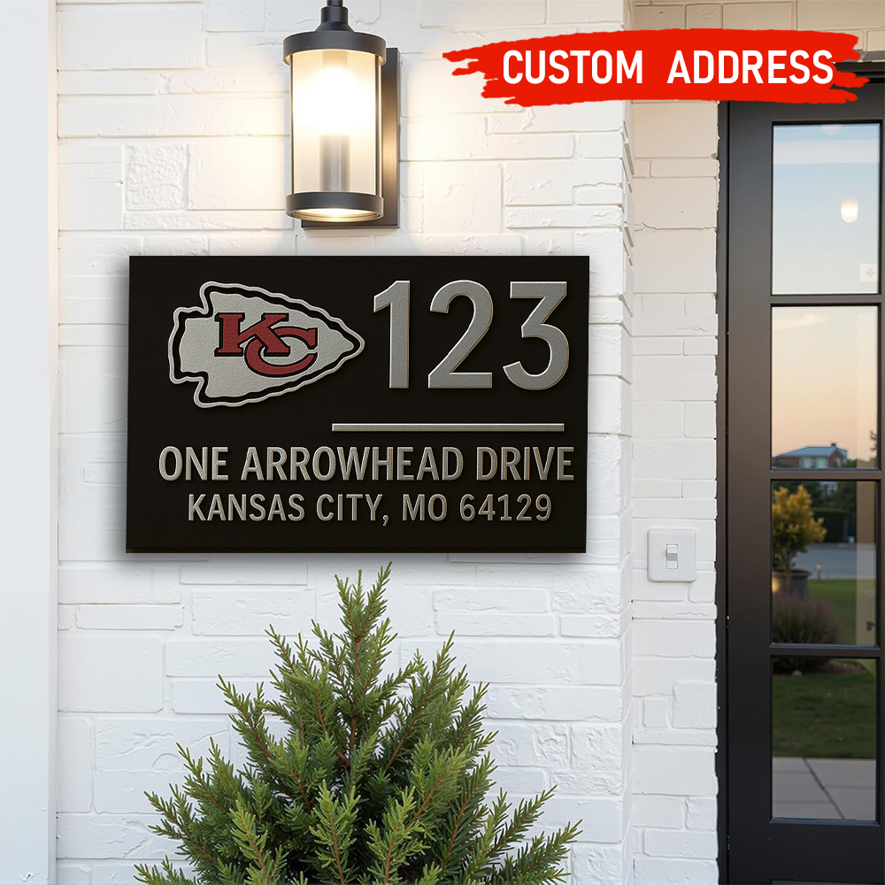 Kansas City Chiefs | Premium NFL Address Sign HI