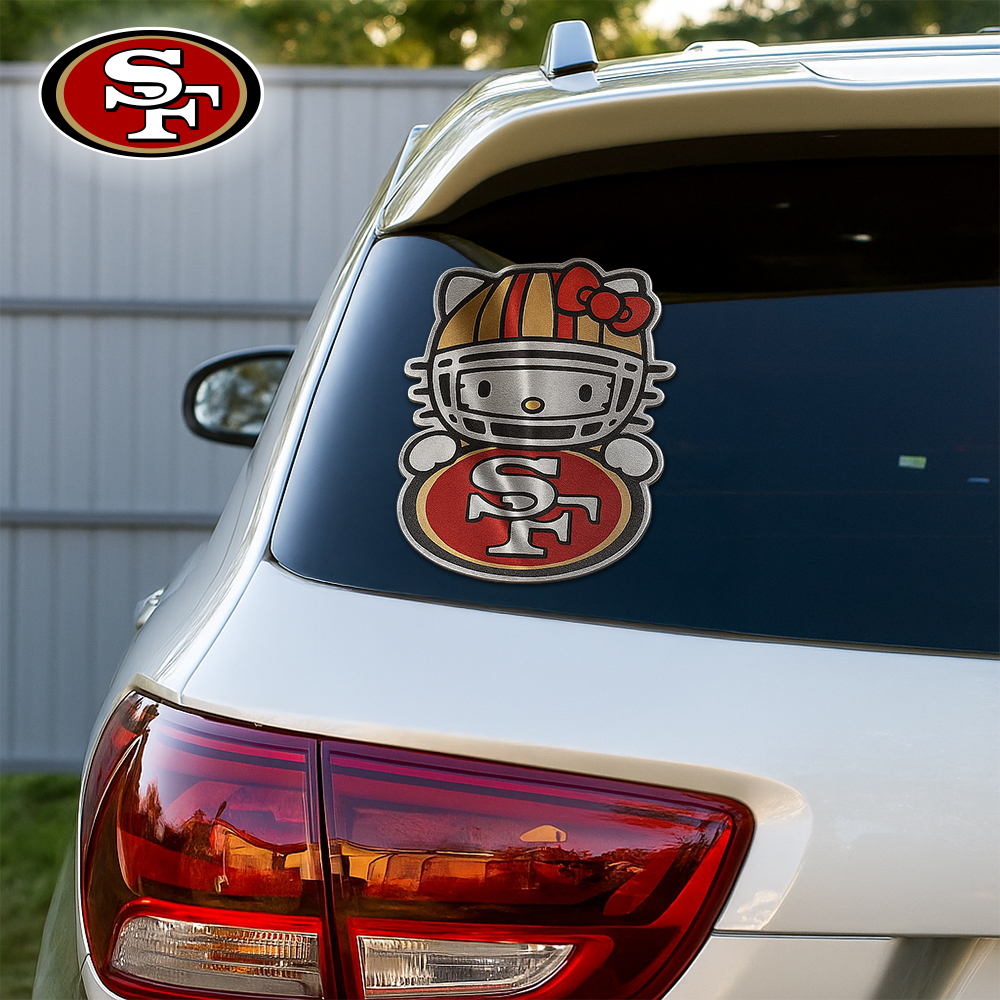 San Francisco 49ers | Premium NFL Hello Kitty Car Badge Sticker