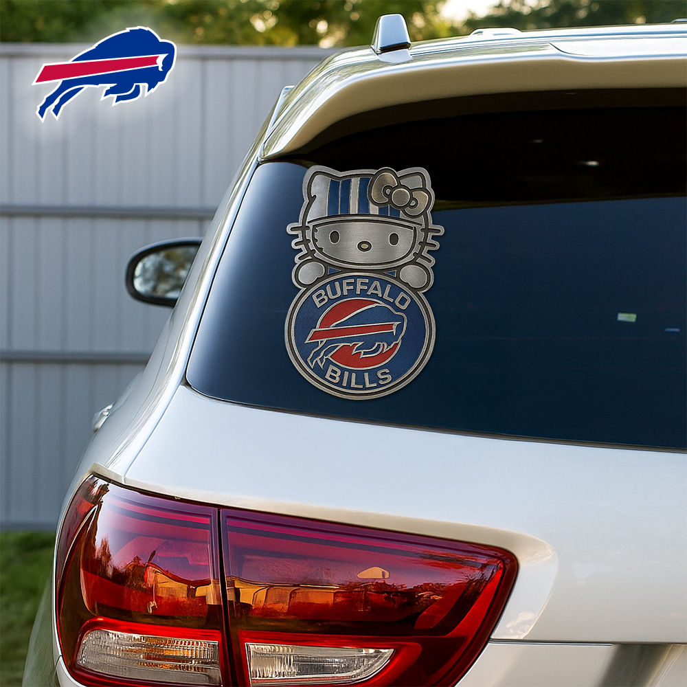Buffalo Bills | Premium NFL Hello Kitty Car Badge Sticker