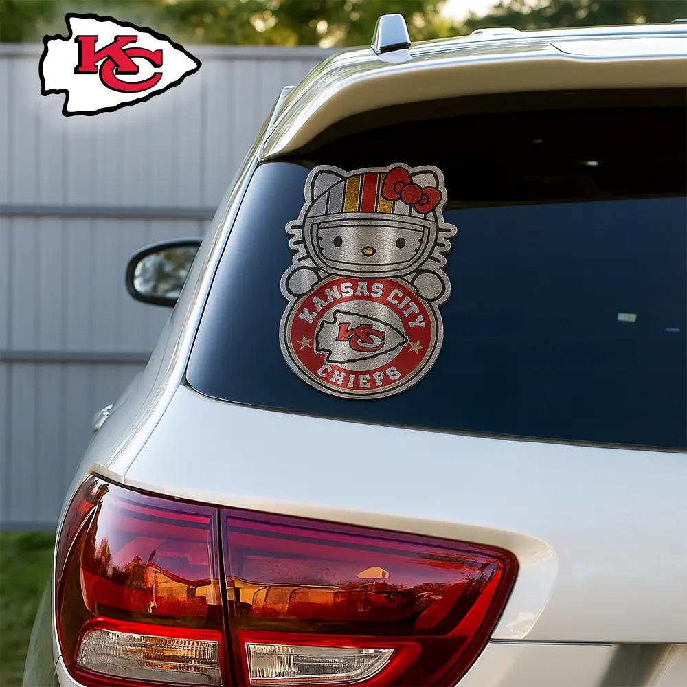 Kansas City Chiefs | Premium NFL Hello Kitty Car Badge Sticker