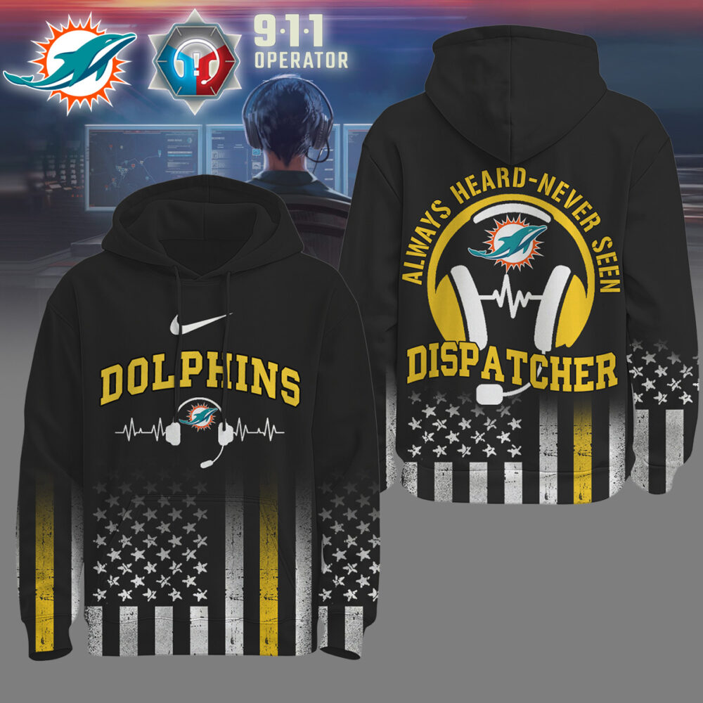 Miami Dolphins | Premium NFL Dispatcher Fan Hoodie - Black