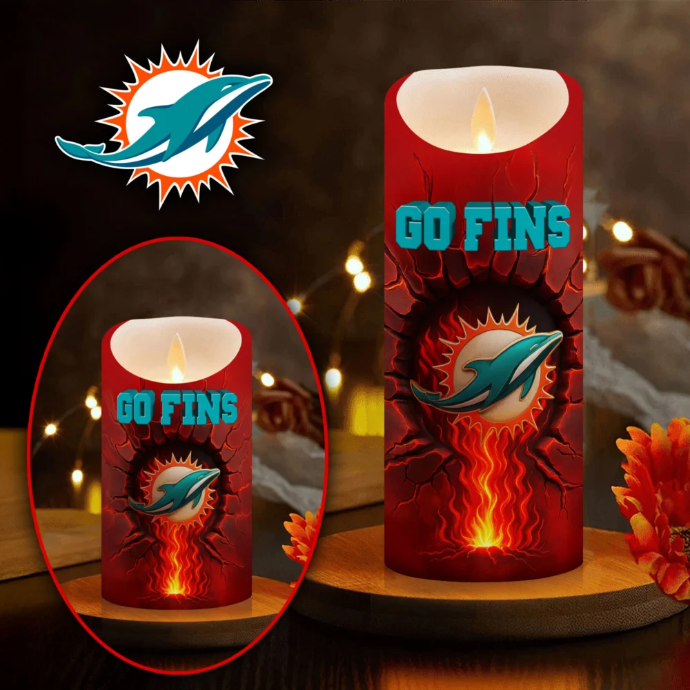 Miami Dolphins | Premium NFL Game Day Led Candle NY