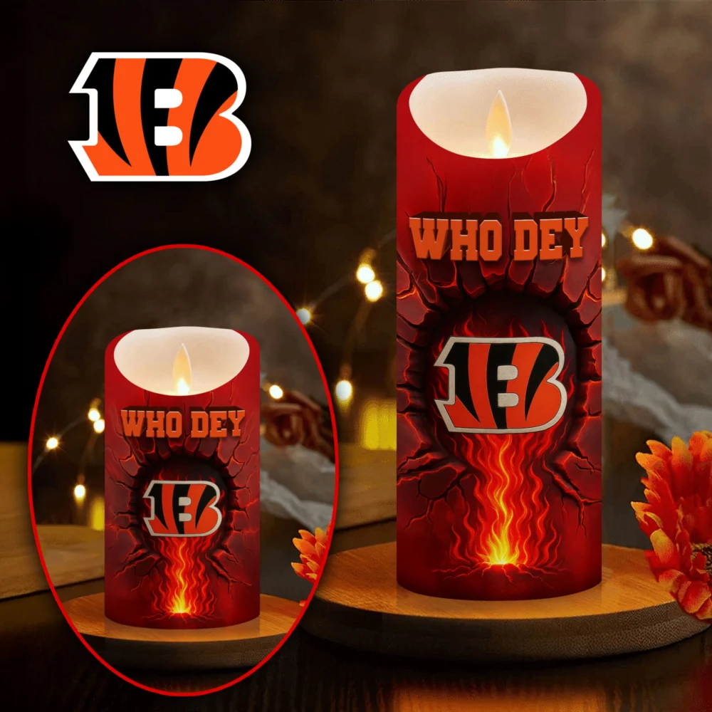 Cincinnati Bengals | Premium NFL Game Day Led Candle NY - One set