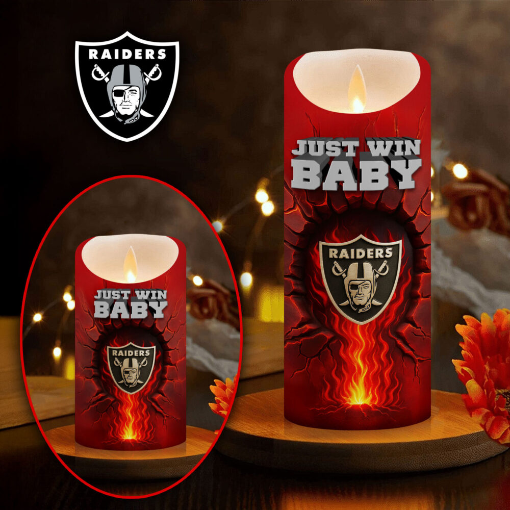 Las Vegas Raiders | Premium NFL Game Day Led Candle NY - 10.16cm