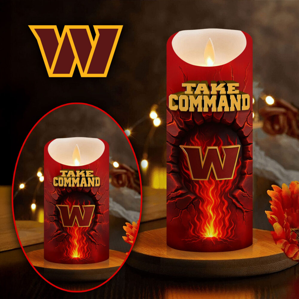 Washington Commanders | Premium NFL Game Day Led Candle NY - 12.7cm
