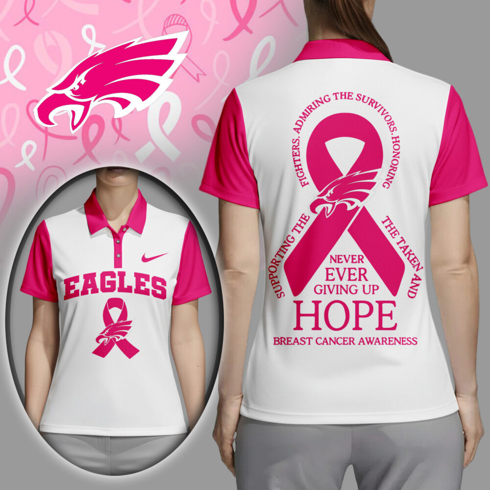Philadelphia Eagles | Premium NFL Never Ever Giving Up Hope Women Polo Shirt TD - XL