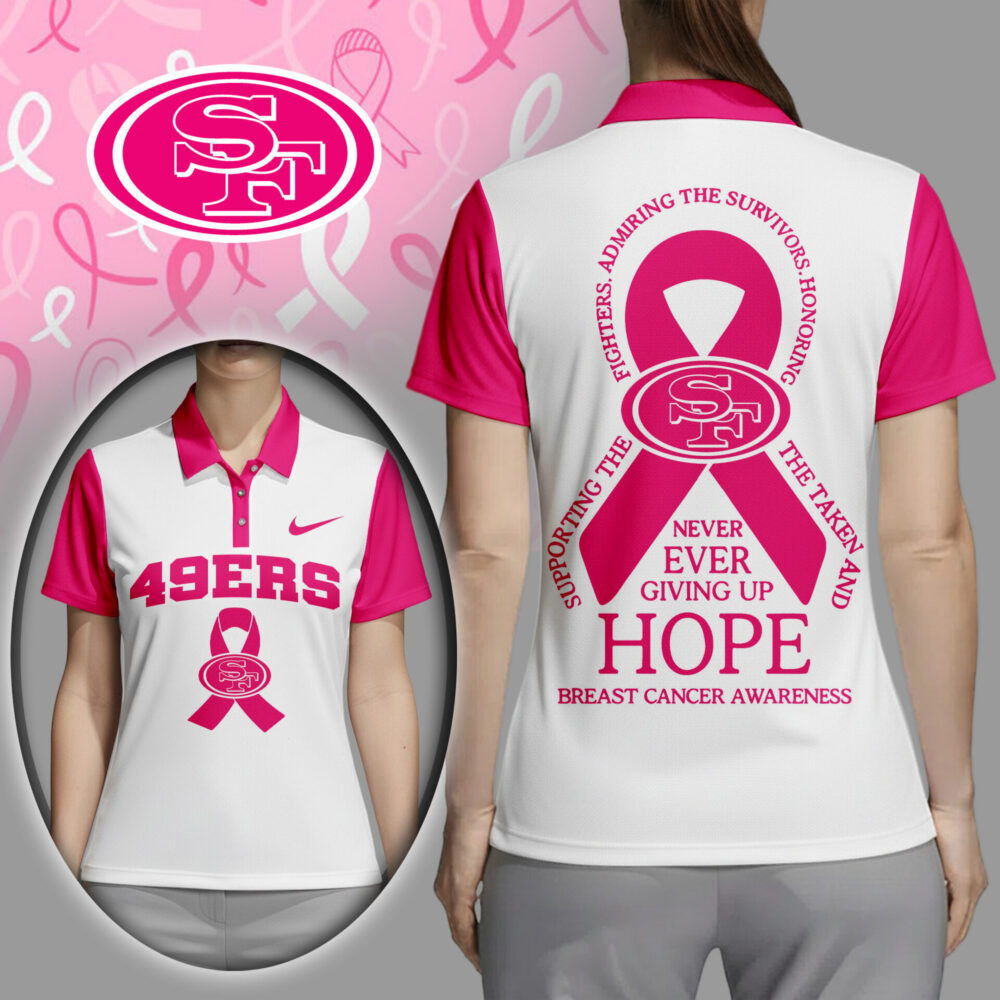 San Francisco 49ers | Premium NFL Never Ever Giving Up Hope Women Polo Shirt TD - S