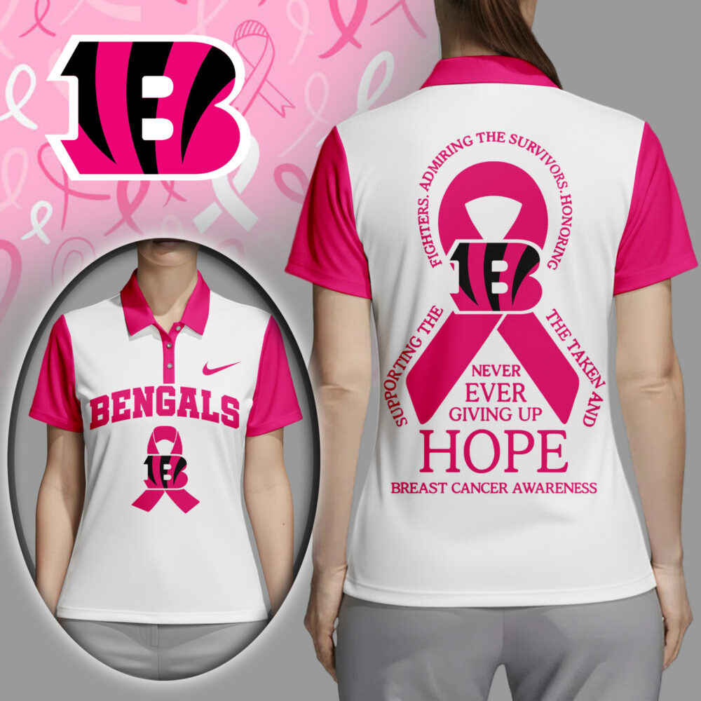 Cincinnati Bengals | Premium NFL Never Ever Giving Up Hope Women Polo Shirt TD - 4XL