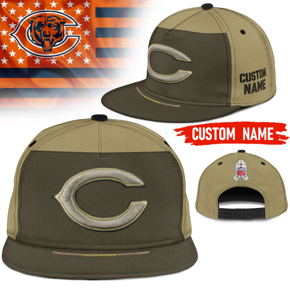 Chicago Bears | Premium NFL 2025 Salute to Service Split Panel Snapback Cap