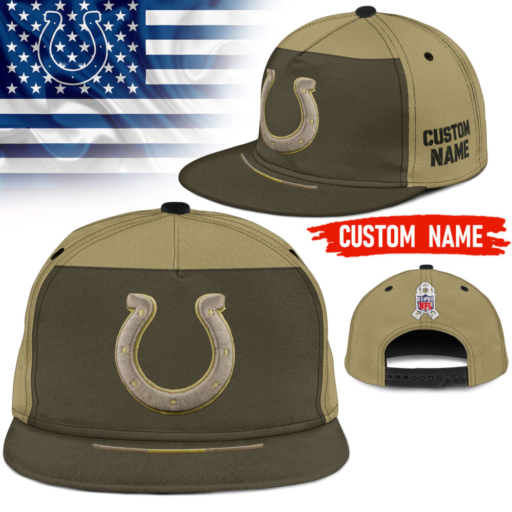 Indianapolis Colts | Premium NFL 2025 Salute to Service Split Panel Snapback Cap