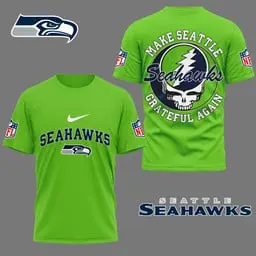 Seattle Seahawks | Premium Grateful Game Day 3D Shirt NY - Green