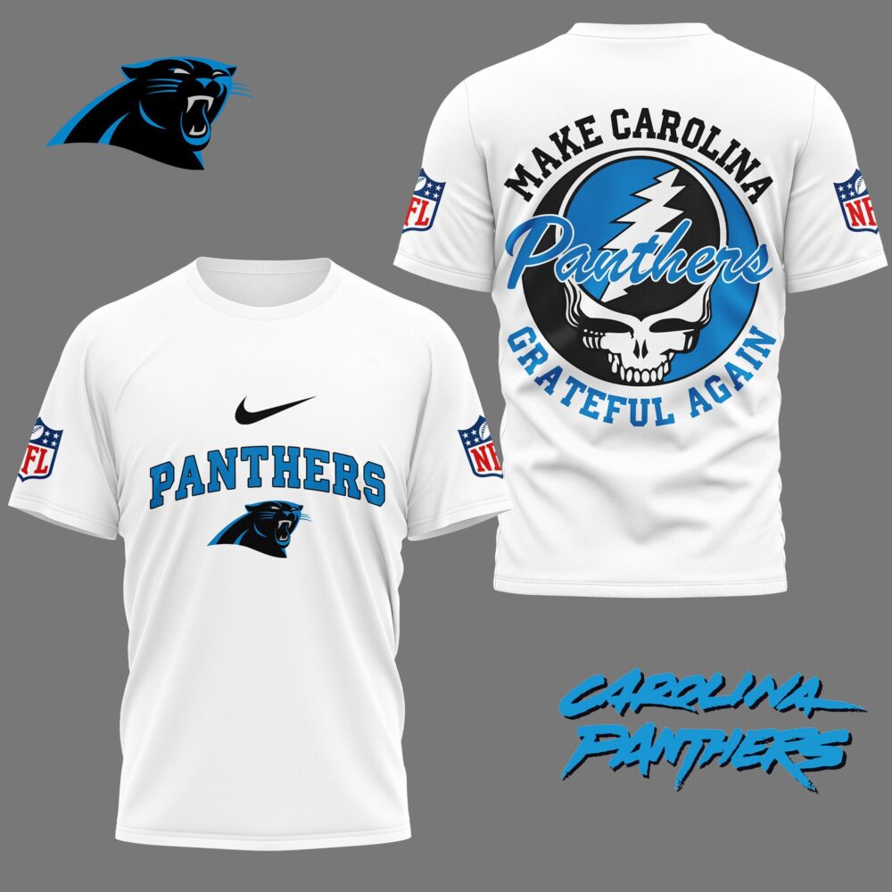 Carolina Panther | Premium Grateful Game Day 3D Shirt NY - White