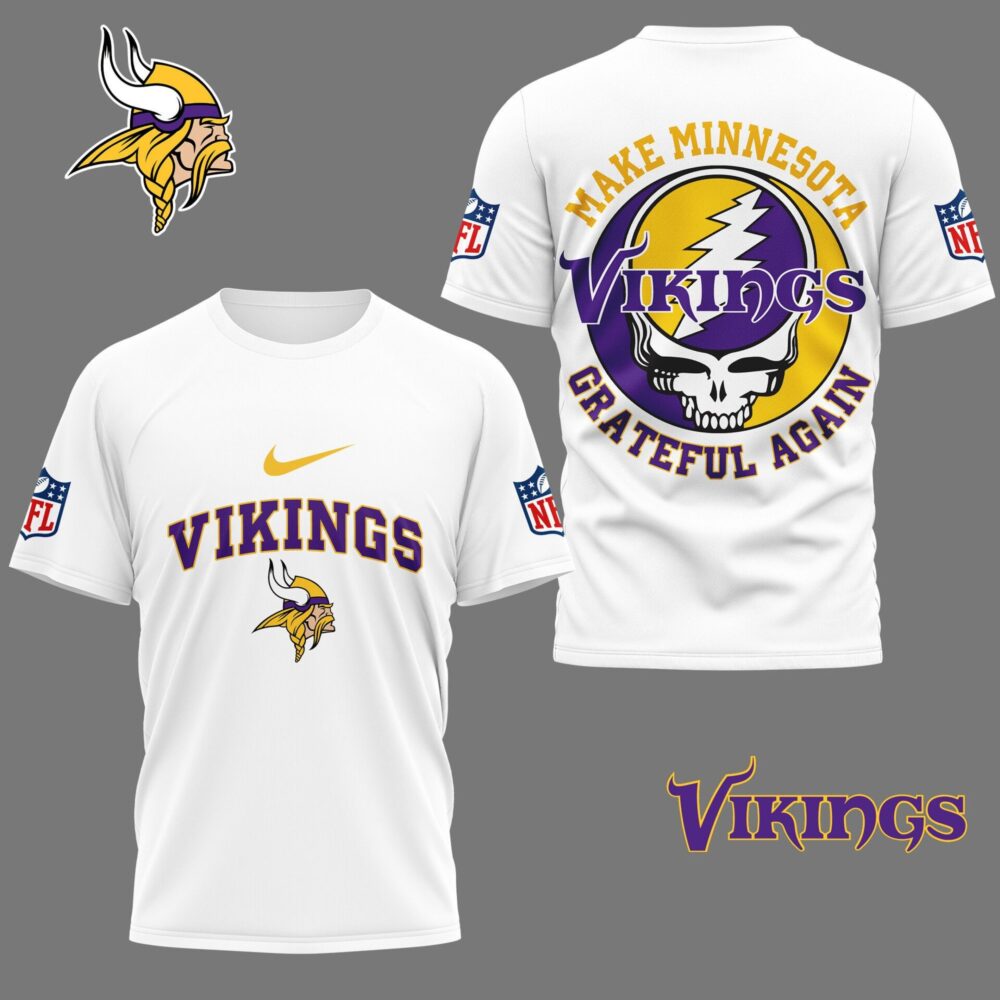 Minnesota Vikings | Premium Grateful Game Day 3D Shirt NY