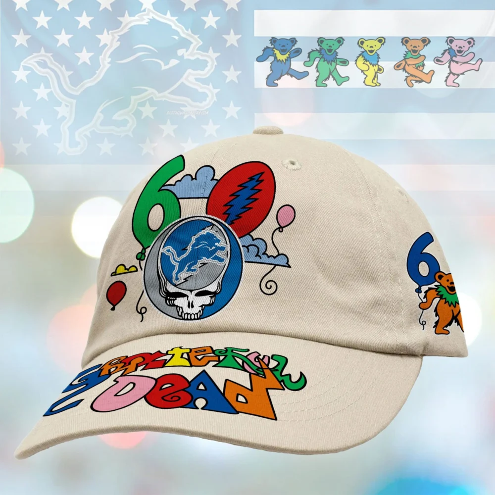 Detroit Lions | Premium NFL Dancing Bear 60th Anniversary Classic Cap TD