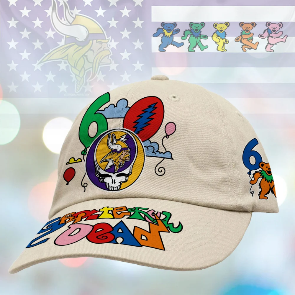 Minnesota Vikings | Premium NFL Dancing Bear 60th Anniversary Classic Cap TD - Cap