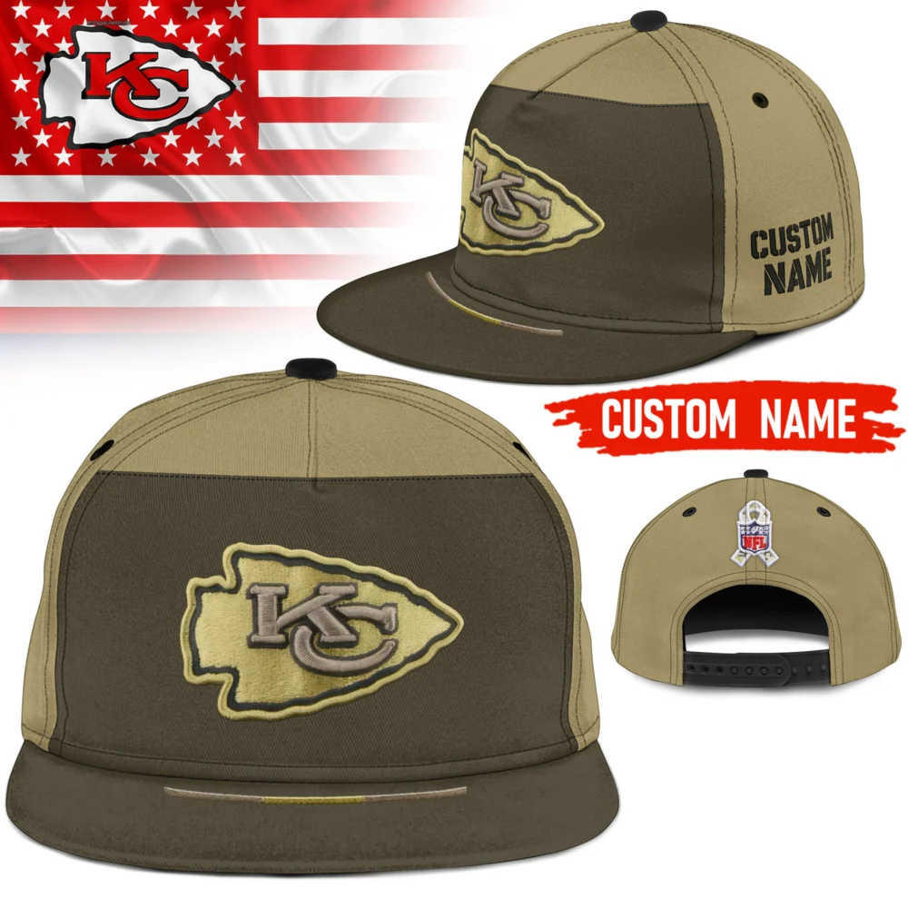 Kansas City Chiefs | Premium NFL 2025 Salute to Service Split Panel Snapback Cap (Copy)