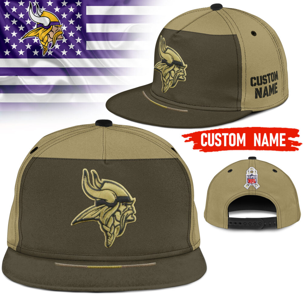 Minnesota Vikings | Premium NFL 2025 Salute to Service Split Panel Snapback Cap