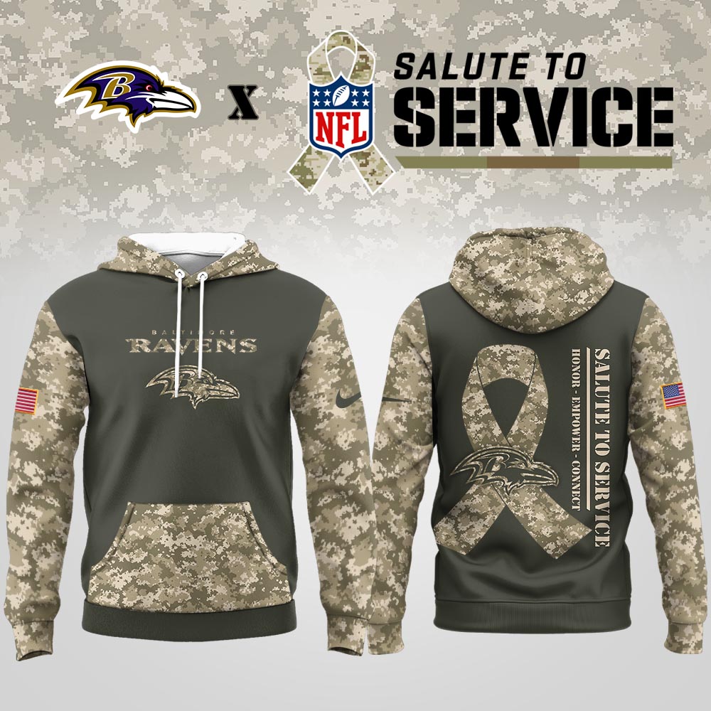 Baltimore Ravens | Premium NFL Salute to Service Hoodie MM