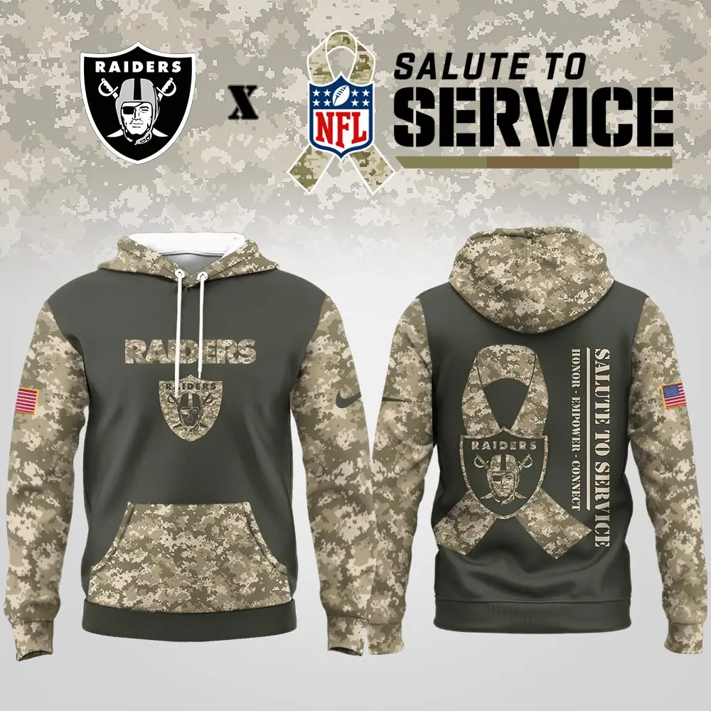 Las Vegas Raiders | Premium NFL Salute to Service Hoodie MM