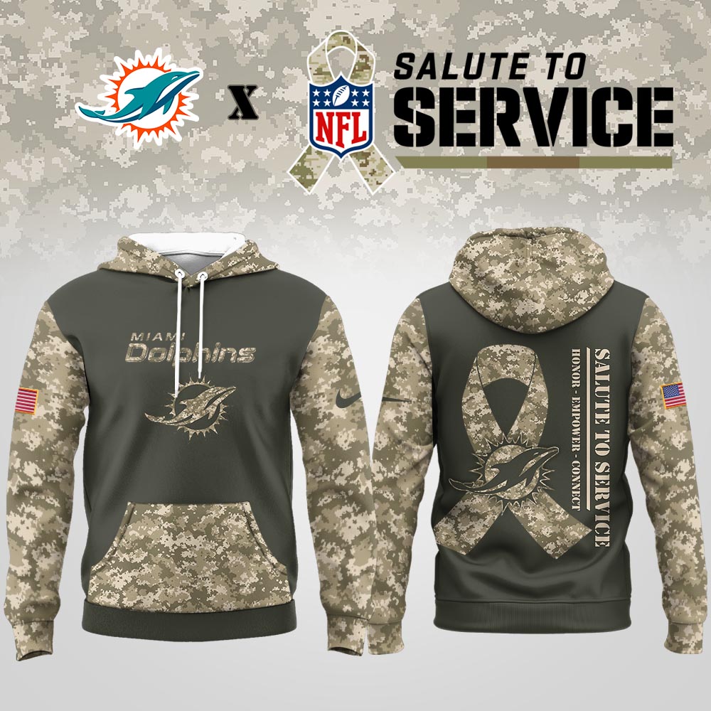 Miami Dolphins | Premium NFL Salute to Service Hoodie MM